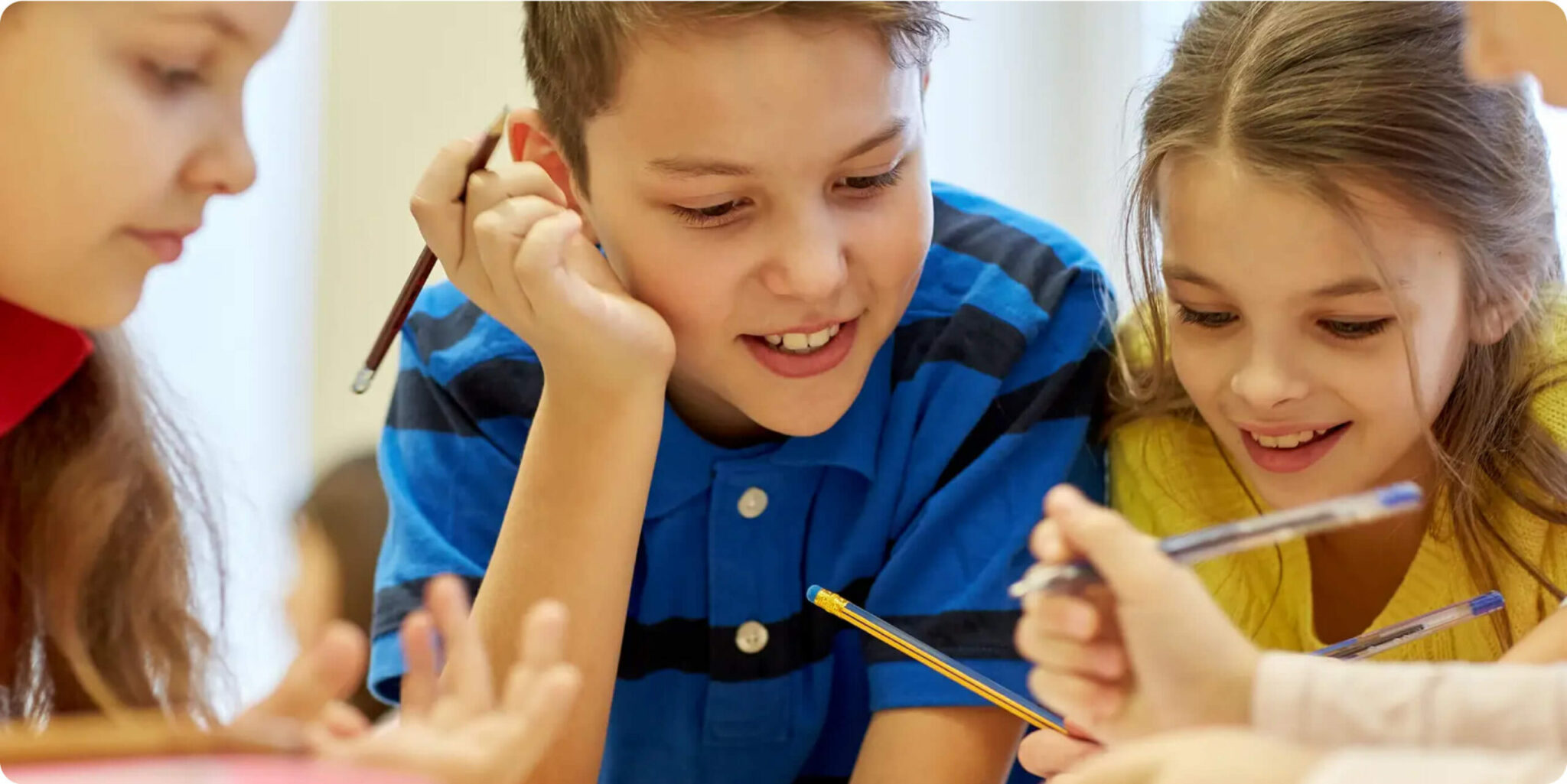 Children doing homework